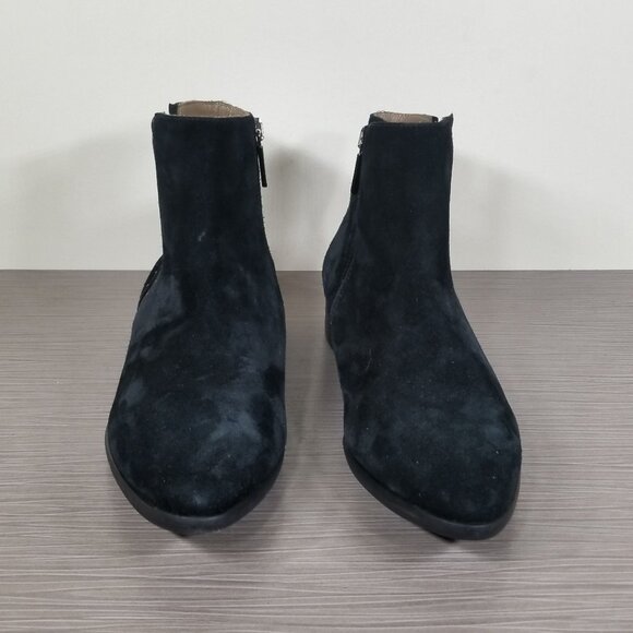 Italeau Miralda Waterproof Zip Ankle Bootie, Black Suede, Womens Size 6.5 M / 37 - Picture 2 of 12